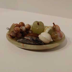 Onyx Stone Fruit and Bowl